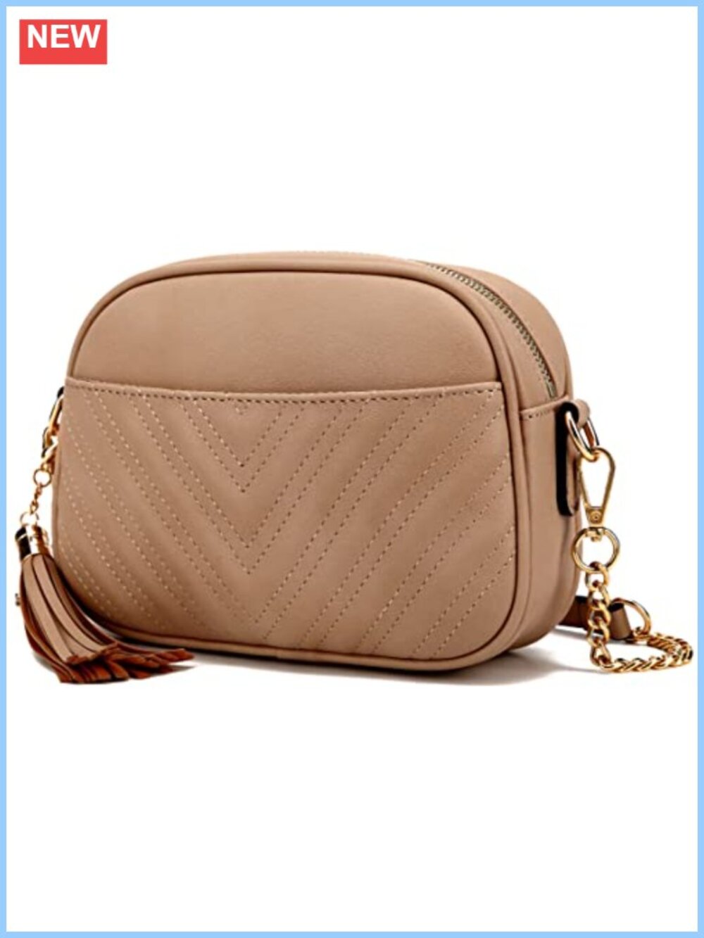 Small Quilted PU Leather Crossbody Bag Adjustable Removable Strap